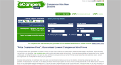 Desktop Screenshot of ecampers.co.nz